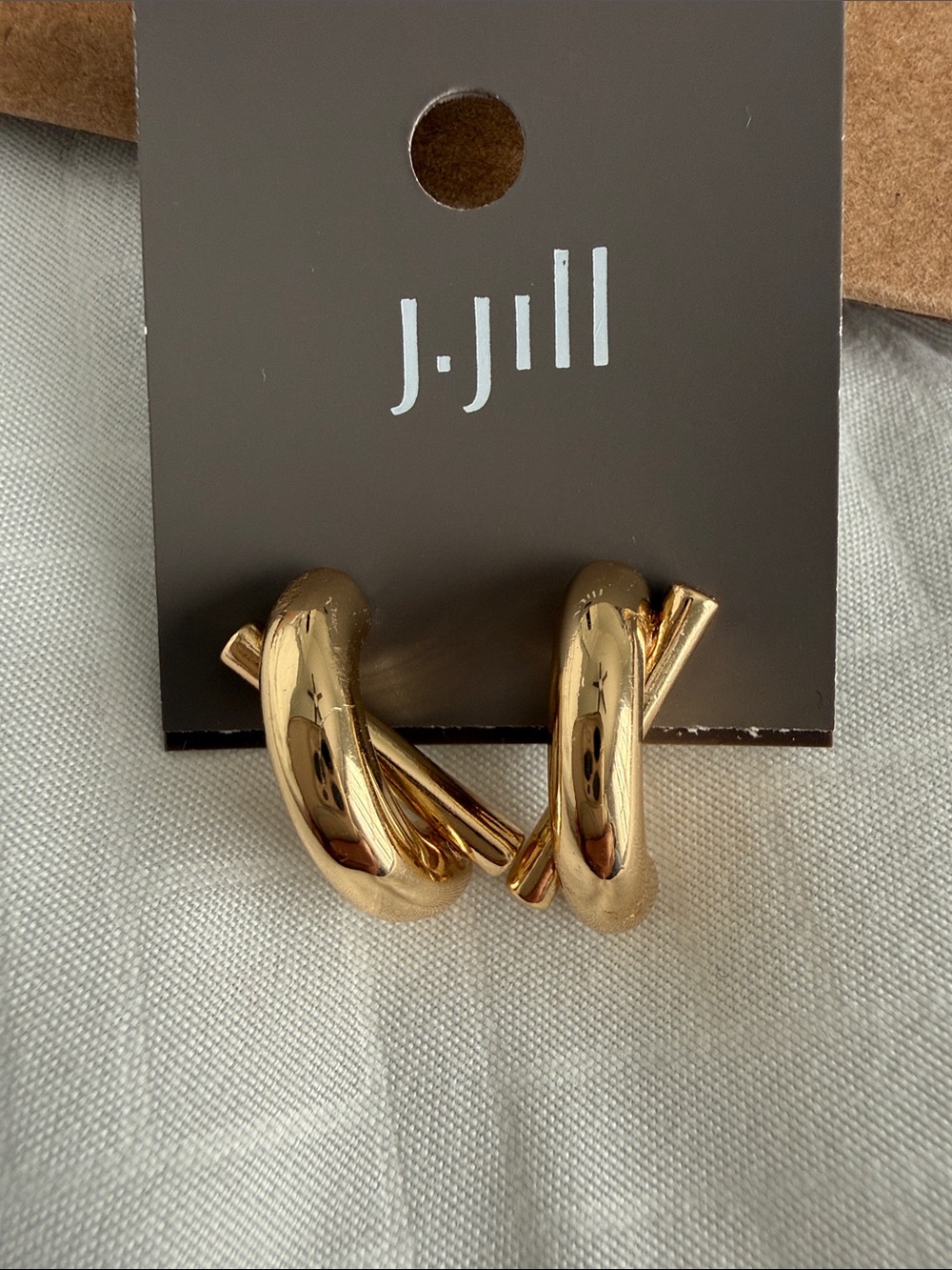 J. Jill Gold Twisted Hoop Earrings